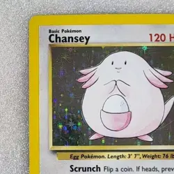 Chansey 3/102 MP/HP Holo Base Set Unlimited WoTC Pokemon TCG - Image 3