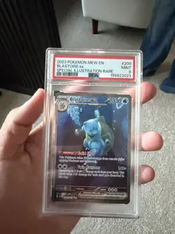 2023 POKEMON MEW EN-151 #200 BLASTOISE EX SPECIAL ILLUSTRATION RARE PSA 9 - Image 1