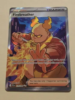Firebreather 119/094 – Full Art Holo – 2025 TCG Pokemon Phantasmal Flames - Image 1