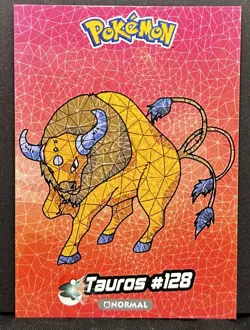 TAUROS - POKEMON CRYSTAL CARD COLLECTION CRACKED CCG ICE HOLO - Image 1