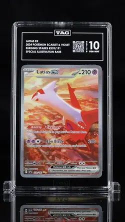 Pokemon Latias ex 239/191 Sv08: Surging Sparks Holo Tag 10 - Image 1