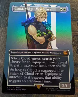 CLOUD, MIDGAR MERCENARY Borderless Foil - Final Fantasy MTG Magic: the Gathering - Image 1
