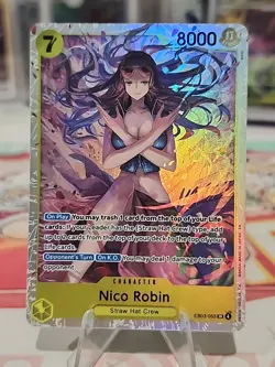 Nico Robin EB03-055 SR Foil English One Piece TCG Card Near Mint - Image 2