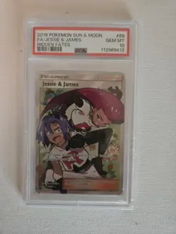 2019 Pokemon Sun and Moon Jessie & James F/a Hidden Fates #68 PSA 10 - Image 2