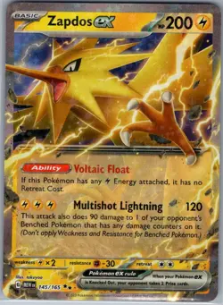 Zapdos ex 145/165 SV: Scarlet & Violet 151 - Pokemon Card - NM - Image 1
