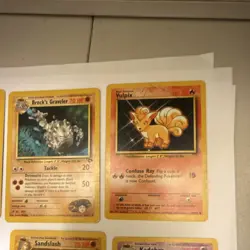 Pokemon TCG Brock's Geodude Graveler Vulpix Ponyta Sandslash Kadabra 9-Card Lot - Image 2