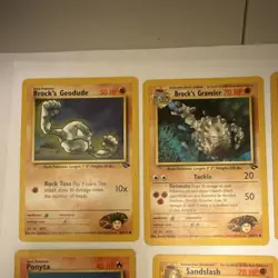 Pokemon TCG Brock's Geodude Graveler Vulpix Ponyta Sandslash Kadabra 9-Card Lot - Image 3