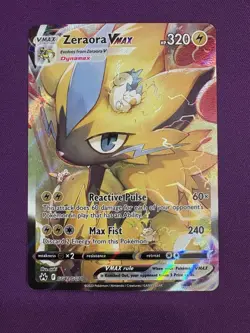Pokemon TCG Zeraora VMAX Galarian Gallery Crown Zenith GG42/GG70 NM/M Condition - Image 1