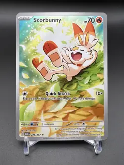 Pokemon TCG Scorbunny 225/217 Ascended Heroes Illustration Rare Holo 70HP EN - Image 1