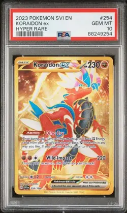 Pokemon Koraidon ex Gold Hyper Rare 254/198 PSA 10 - Image 1