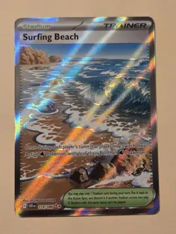 Surfing Beach Full Art - ME04: Chaos Rising 114/086 Pokemon TCG NM - Image 1