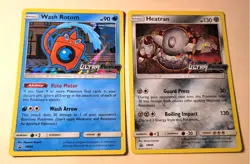 Heatran SM96 & Wash Rottom SM94 Promo Pokemon TCG Sun Moon Ultra Prism Cards NM - Image 2