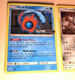 Heatran SM96 & Wash Rottom SM94 Promo Pokemon TCG Sun Moon Ultra Prism Cards NM - Image 5