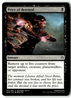 Price of Betrayal 102 Uncommon War of the Spark Magic: The Gathering LP - Image 1