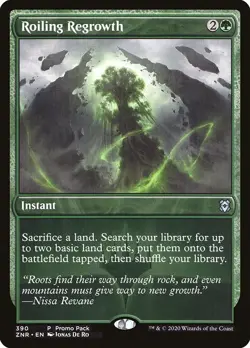 Roiling Regrowth Foil Zendikar Rising 390 NM MTG - Image 1