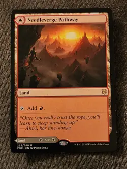 MTG Magic the Gathering Needleverge Pathway #263 Zendikar Rising (ZNR) Rare LP - Image 1