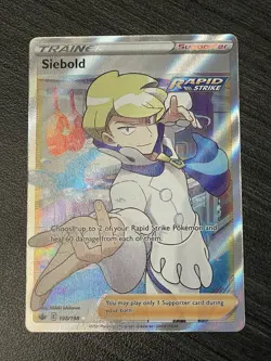 Siebold Pokemon 198/198 Chilling Reign Ultra Rare Full Art Trainer Holo NM-MINT - Image 4