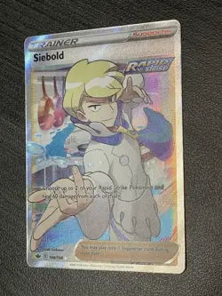 Siebold Pokemon 198/198 Chilling Reign Ultra Rare Full Art Trainer Holo NM-MINT - Image 5