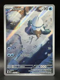 2025 Pokemon Mega Evolution Snover Illustration Rare #140/132 - Image 1