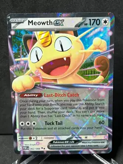 Pokemon Meowth ex 062/088 Perfect Order Double Rare Holo Pokemon Near Mint - Image 1