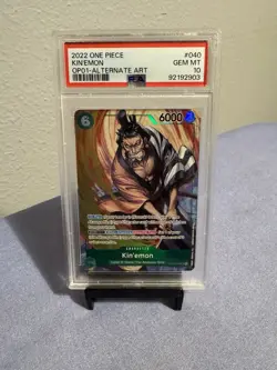 Bandai 2022 One Piece Kin'emon OP01-040 Romance Dawn Foil Alternate Art PSA 10 - Image 1