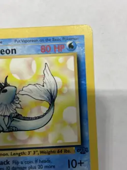 Vaporeon First Edition 12/64 Jungle Holo Rare Pokemon Card WOTC 1999 - Image 4
