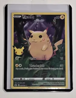 Pikachu 005/025 Holo Rare Full Art Celebrations Pokemon TCG Card NM/M - Image 1