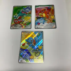 Pokemon First Partner Illustration Series 1 Kanto GEN 1 Starter Set - MINT #2 - Image 1