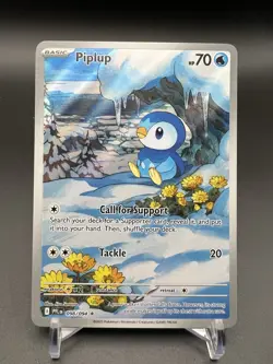 Pokemon TCG Piplup 098/094 Me02 Phantasmal Flames Full Art Holo 70HP EN 2025 - Image 1