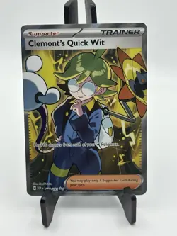 Pokemon Clemont's Quick Wit 229/191 Surging Sparks Ultra Rare Full Art Trainer - Image 1