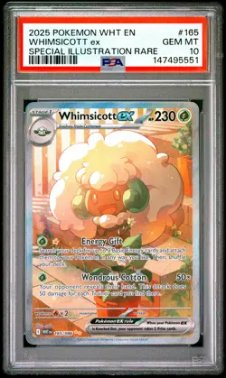 2025 POKEMON WHT EN-WHITE FLARE SPECIAL ILLUSTRATION RARE WHIMSICOTT EX PSA 10 - Image 1