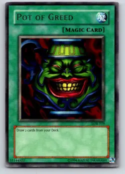 Pot of Greed LOB-EN119 Legend of Blue Eyes White Dragon Yu-Gi-Oh NM - Image 1