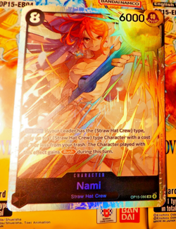 One Piece English Card Game Carte Holo Nami OP15-086 SR EN NM 2026 - Image 1