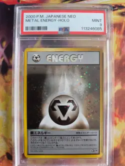 Pokemon Card Metal Steel Energy Energie Neo Genesis Holo 2000 Japanese PSA 9 - Image 2