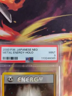 Pokemon Card Metal Steel Energy Energie Neo Genesis Holo 2000 Japanese PSA 9 - Image 4