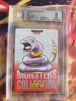 Pokemon Card Monsters collection Carddass 1996 Japanese BGS Beckett 8 Ekans - Image 2