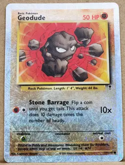 Pokemon Geodude Reverse Foil - 77/110 Legendary Collection NM/MINT - Image 1