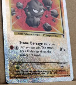 Pokemon Geodude Reverse Foil - 77/110 Legendary Collection NM/MINT - Image 2
