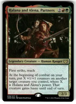 Halana and Alena, Partners 239 Innistrad: Crimson Vow Magic: MTG FOIL - Image 1