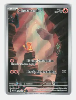 Pokemon Charmander 168/165 Sv: Scarlet & Violet 151 Illustration Rare Holo - Image 1