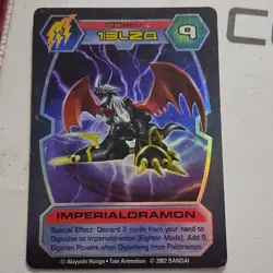 Bandai Digimon CCG Imperialdramon 13L20 Mega Holo Card 2002 English - Image 1