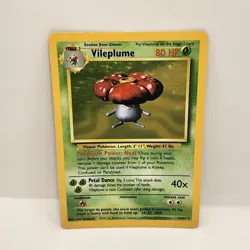 Pokemon TCG Vileplume Jungle 15/64 Error No Symbol Holo Rare LP WOTC - Image 1