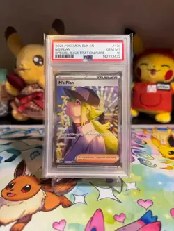 2025 POKEMON BLK EN-BLACK BOLT #170 N'S PLAN SPECIAL ILLUSTRATION RARE ✅ PSA 10✅ - Image 1