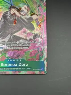 One Piece OP15 Roronoa Zoro OP13-037 TR Foil - (Treasure Rare) English Nm- Ex - Image 5