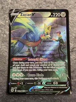 Pokemon TCG Zacian v Trainer Gallery Card TG21/TG30 Astral Radiance - Image 1