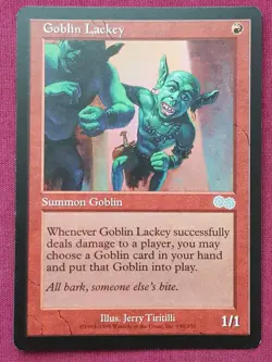 Magic The Gathering URZA'S SAGA GOBLIN LACKEY red card MTG - Image 1