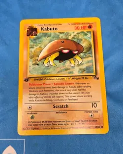 Pokemon Card Kabuto 1st Edition Fossil, Regular, 50/62, NM/LP Condition - Image 1