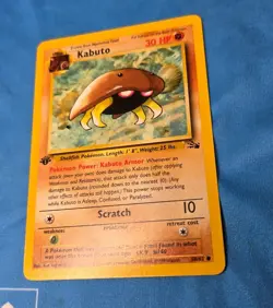 Pokemon Card Kabuto 1st Edition Fossil, Regular, 50/62, NM/LP Condition - Image 2