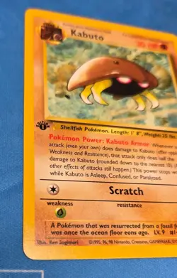 Pokemon Card Kabuto 1st Edition Fossil, Regular, 50/62, NM/LP Condition - Image 4