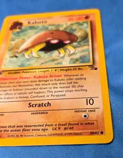Pokemon Card Kabuto 1st Edition Fossil, Regular, 50/62, NM/LP Condition - Image 5